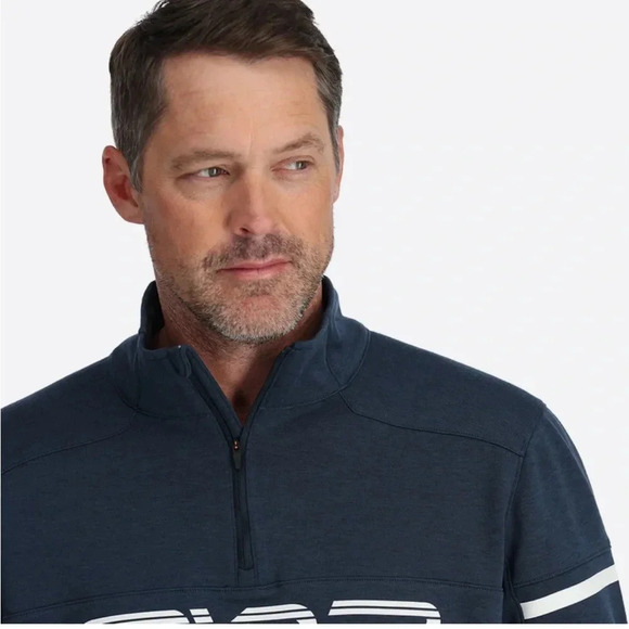 Spyder Mens M Medium Speed Fleece Half Zip Fleece Jacket True Navy Blue NWT - Picture 10 of 12